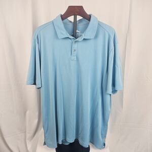 Tommy Bahama Blue Polo Shirt XXL TENCEL Modal Blend Made in Vietnam